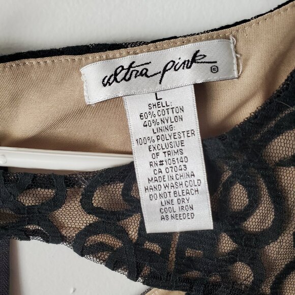 Ultra Pink Black Lace dress - Picture 4 of 5